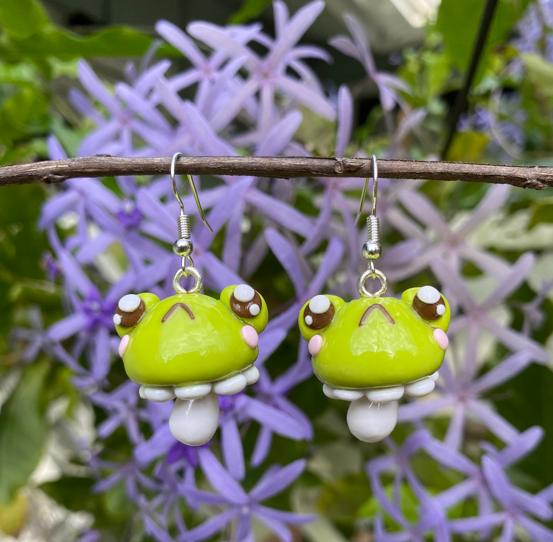 Frog Shroom Earrings