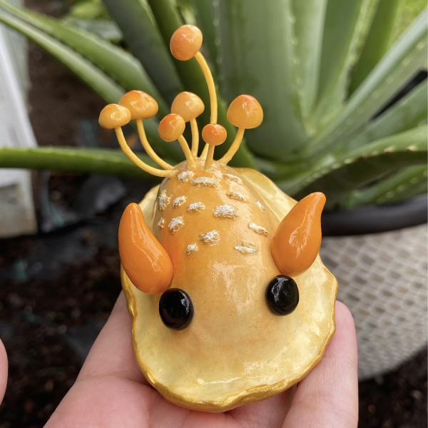 Yellow Mushroom Slug Desk Friend